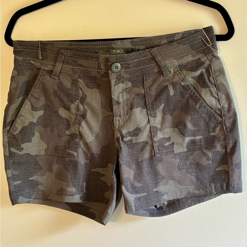 Prana Olivia Gray Camo Shorts